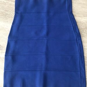 BCBG Blue Bandage Mini Skirt